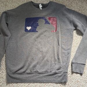 Gray MLB Logo Crewneck Size Small